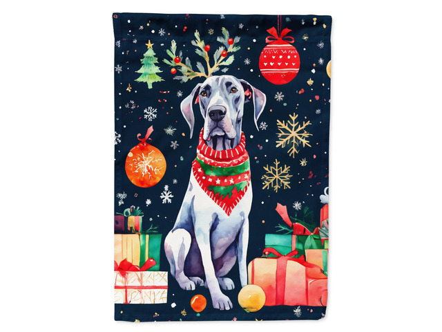 Caroline's Treasures DAC3485CHF Great Dane Christmas House Flag Large Porch Sleeve Pole Decorative Outside Yard Banner Artwork Wall Hanging,...