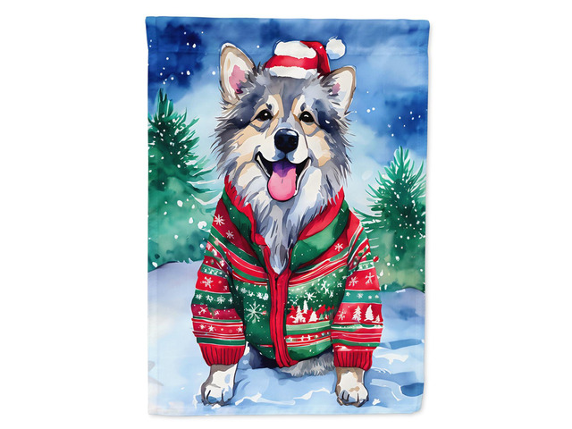 Caroline's Treasures DAC3492GF Keeshond Christmas Garden Flag Mailbox Flag Decorative Yard Flag Banner Outside Patio Artwork Yard Flower Beds,...