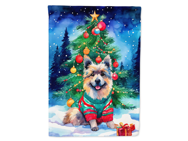 Caroline's Treasures DAC3490GF Keeshond Christmas Garden Flag Mailbox Flag Decorative Yard Flag Banner Outside Patio Artwork Yard Flower Beds,...