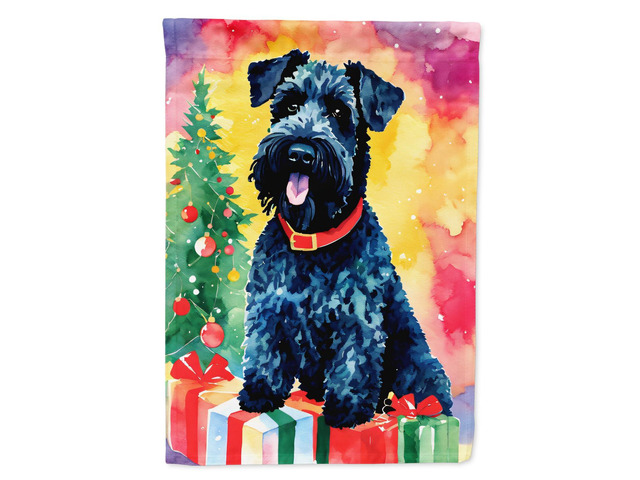 Caroline's Treasures DAC3494CHF Kerry Blue Terrier Christmas House Flag Large Porch Sleeve Pole Decorative Outside Yard Banner Artwork Wall...