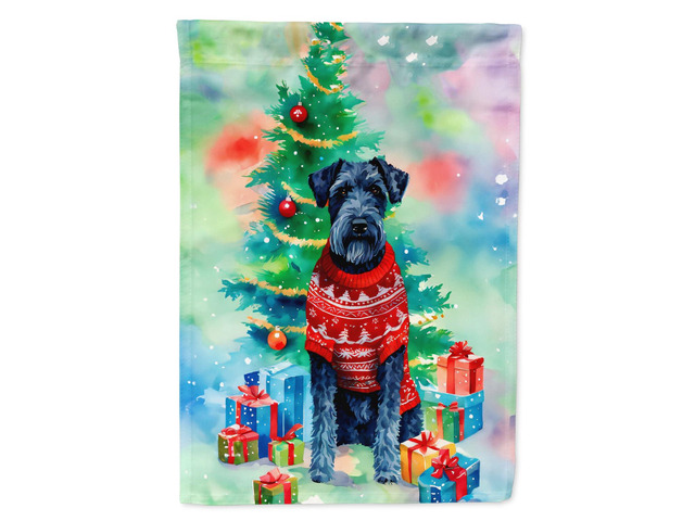 Caroline's Treasures DAC3495CHF Kerry Blue Terrier Christmas House Flag Large Porch Sleeve Pole Decorative Outside Yard Banner Artwork Wall...