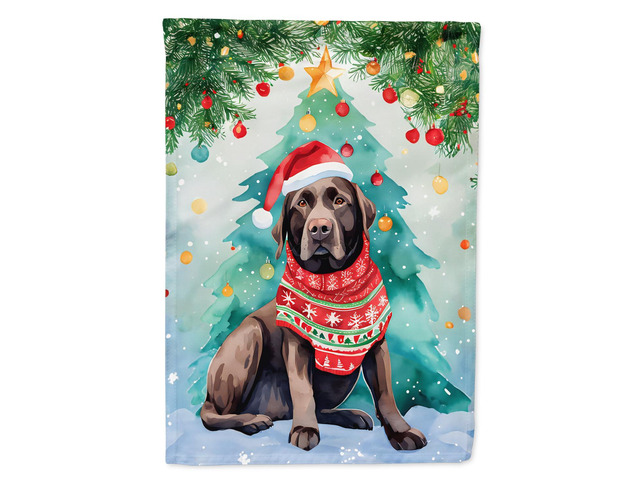 Caroline's Treasures DAC3504CHF Chocolate Labrador Retriever Christmas House Flag Large Porch Sleeve Pole Decorative Outside Yard Banner Artwork...