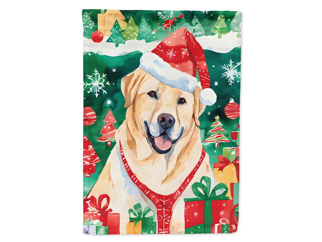 Caroline's Treasures DAC3508CHF Yellow Labrador Retriever Christmas House Flag Large Porch Sleeve Pole Decorative Outside Yard Banner Artwork Wall...