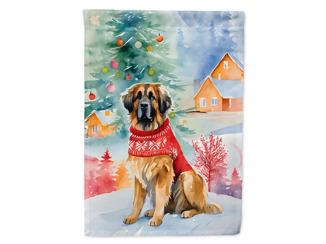 Caroline's Treasures DAC3511CHF Leonberger Christmas House Flag Large Porch Sleeve Pole Decorative Outside Yard Banner Artwork Wall Hanging,...