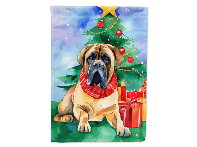 Caroline's Treasures DAC3524CHF Mastiff Christmas House Flag Large Porch Sleeve Pole Decorative Outside Yard Banner Artwork Wall Hanging,...