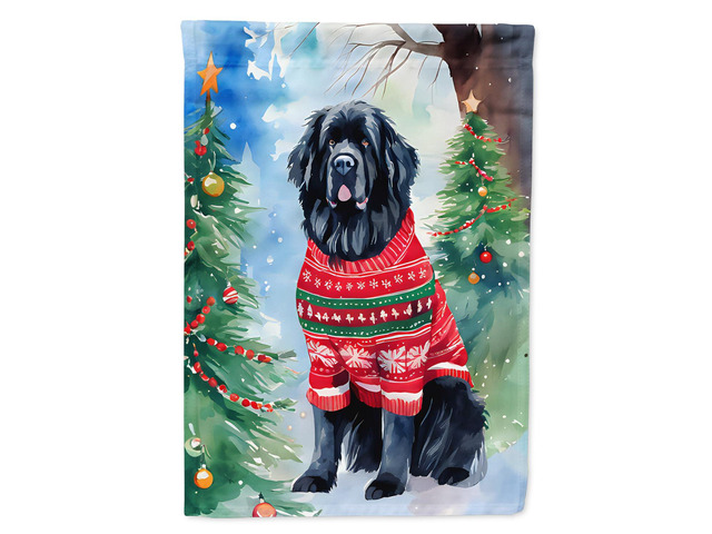 Caroline's Treasures DAC3531GF Newfoundland Christmas Garden Flag Mailbox Flag Decorative Yard Flag Banner Outside Patio Artwork Yard Flower Beds,...
