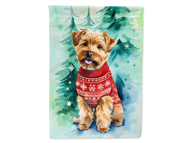 Caroline's Treasures DAC3536GF Norfolk Terrier Christmas Garden Flag Mailbox Flag Decorative Yard Flag Banner Outside Patio Artwork Yard Flower...