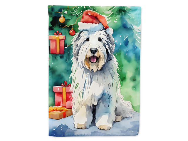 Caroline's Treasures DAC3545GF Old English Sheepdog Christmas Garden Flag Mailbox Flag Decorative Yard Flag Banner Outside Patio Artwork Yard...