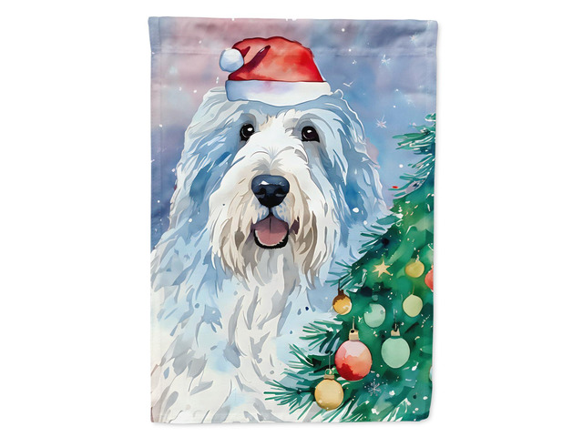 Caroline's Treasures DAC3547CHF Old English Sheepdog Christmas House Flag Large Porch Sleeve Pole Decorative Outside Yard Banner Artwork Wall...