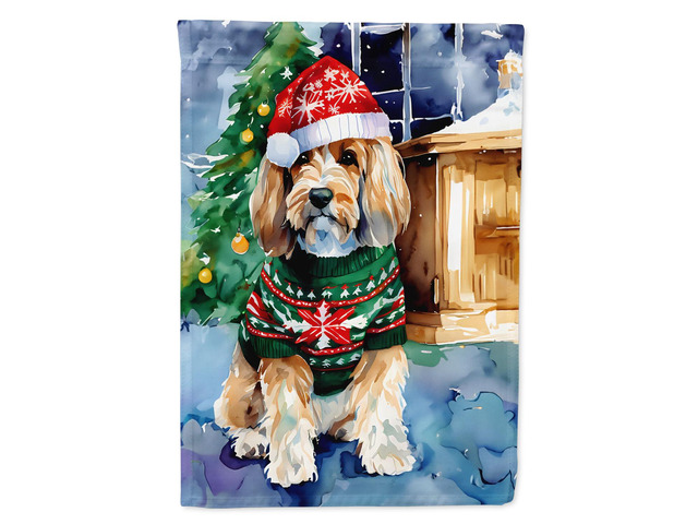 Caroline's Treasures DAC3558CHF Petit Basset Griffon Vendeen Christmas House Flag Large Porch Sleeve Pole Decorative Outside Yard Banner Artwork...