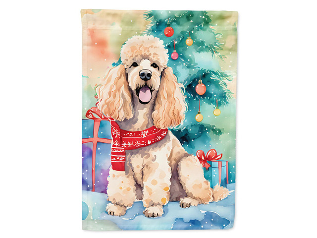 Caroline's Treasures DAC3564GF Poodle Christmas Garden Flag Mailbox Flag Decorative Yard Flag Banner Outside Patio Artwork Yard Flower Beds, Garden...