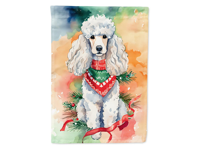Caroline's Treasures DAC3566GF Poodle Christmas Garden Flag Mailbox Flag Decorative Yard Flag Banner Outside Patio Artwork Yard Flower Beds, Garden...