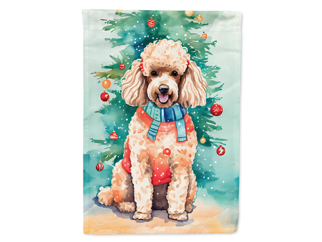 Caroline's Treasures DAC3567GF Poodle Christmas Garden Flag Mailbox Flag Decorative Yard Flag Banner Outside Patio Artwork Yard Flower Beds, Garden...