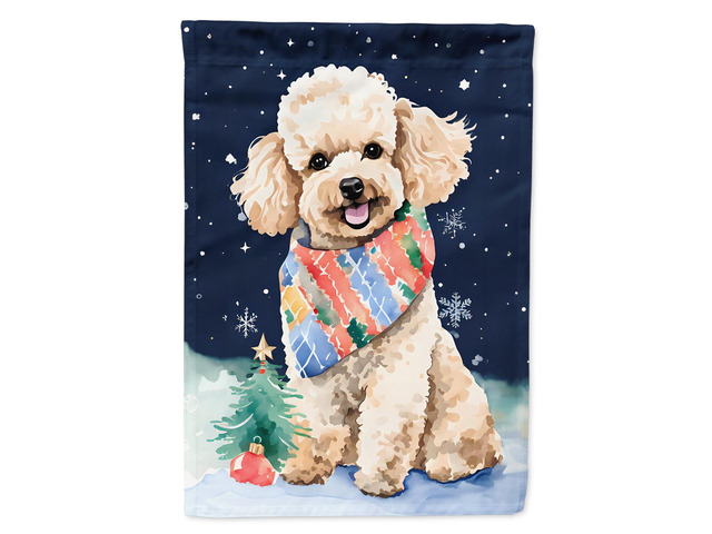 Caroline's Treasures DAC3568GF Poodle Christmas Garden Flag Mailbox Flag Decorative Yard Flag Banner Outside Patio Artwork Yard Flower Beds, Garden...