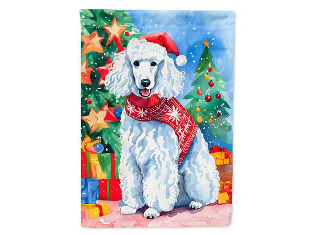 Caroline's Treasures DAC3576CHF Poodle Christmas House Flag Large Porch Sleeve Pole Decorative Outside Yard Banner Artwork Wall Hanging, Polyester,...