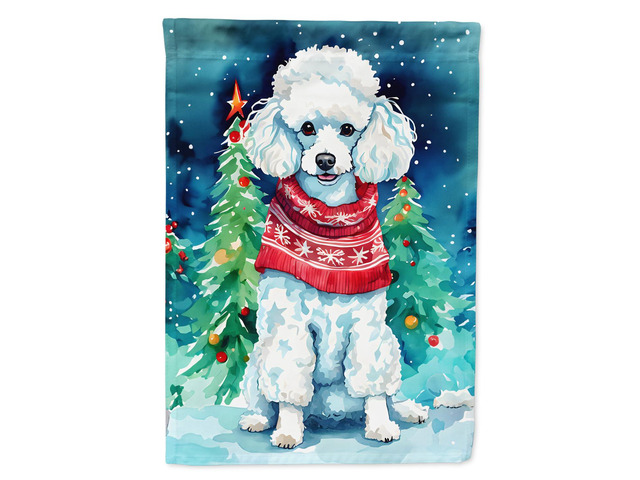 Caroline's Treasures DAC3579GF Poodle Christmas Garden Flag Mailbox Flag Decorative Yard Flag Banner Outside Patio Artwork Yard Flower Beds, Garden...