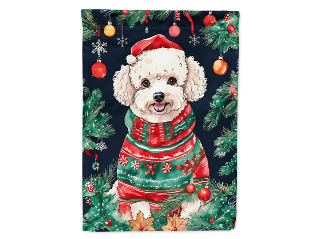Caroline's Treasures DAC3580GF Poodle Christmas Garden Flag Mailbox Flag Decorative Yard Flag Banner Outside Patio Artwork Yard Flower Beds, Garden...