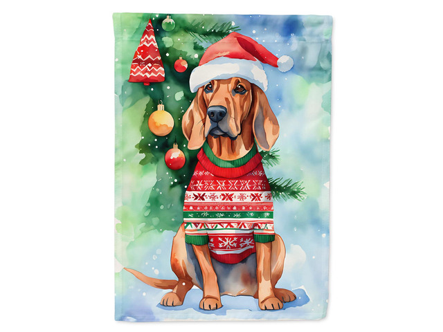 Caroline's Treasures DAC3602GF Redbone Coonhound Christmas Garden Flag Mailbox Flag Decorative Yard Flag Banner Outside Patio Artwork Yard Flower...