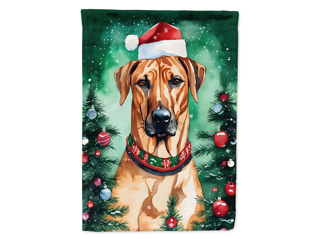 Caroline's Treasures DAC3605CHF Rhodesian Ridgeback Christmas House Flag Large Porch Sleeve Pole Decorative Outside Yard Banner Artwork Wall...