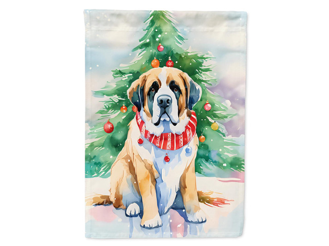 Caroline's Treasures DAC3614CHF Saint Bernard Christmas House Flag Large Porch Sleeve Pole Decorative Outside Yard Banner Artwork Wall Hanging,...