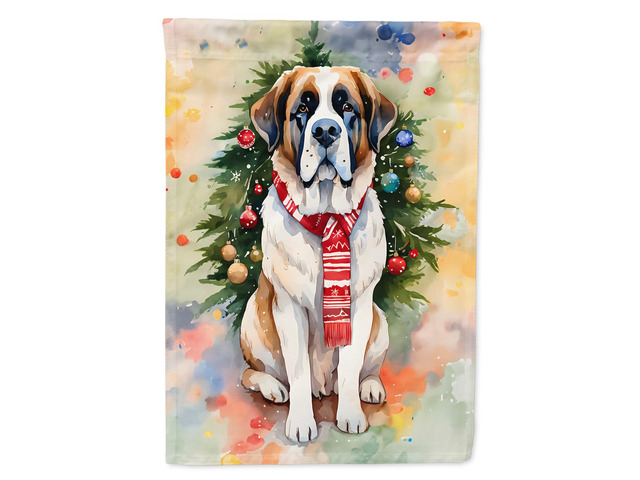 Caroline's Treasures DAC3613GF Saint Bernard Christmas Garden Flag Mailbox Flag Decorative Yard Flag Banner Outside Patio Artwork Yard Flower Beds,...