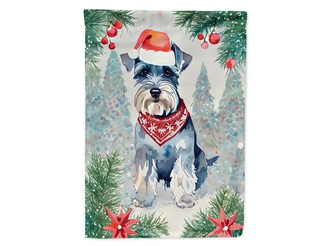 Caroline's Treasures DAC3627CHF Schnauzer Christmas House Flag Large Porch Sleeve Pole Decorative Outside Yard Banner Artwork Wall Hanging,...