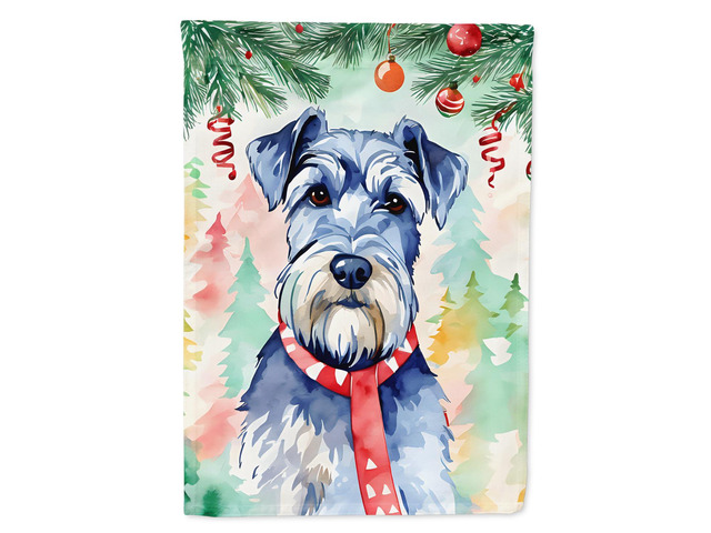 Caroline's Treasures DAC3628GF Schnauzer Christmas Garden Flag Mailbox Flag Decorative Yard Flag Banner Outside Patio Artwork Yard Flower Beds,...