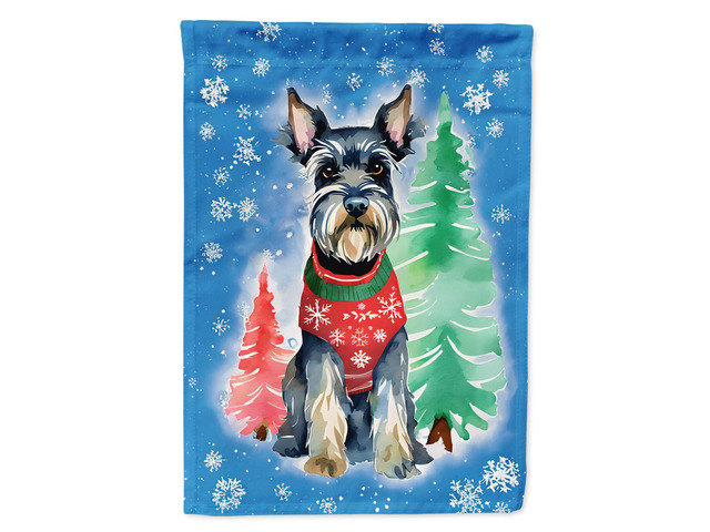 Caroline's Treasures DAC3630GF Schnauzer Christmas Garden Flag Mailbox Flag Decorative Yard Flag Banner Outside Patio Artwork Yard Flower Beds,...