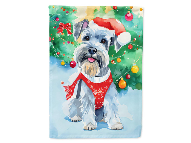 Caroline's Treasures DAC3631CHF Schnauzer Christmas House Flag Large Porch Sleeve Pole Decorative Outside Yard Banner Artwork Wall Hanging,...