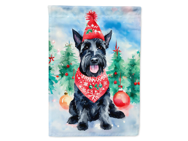 Caroline's Treasures DAC3632GF Scottish Terrier Christmas Garden Flag Mailbox Flag Decorative Yard Flag Banner Outside Patio Artwork Yard Flower...