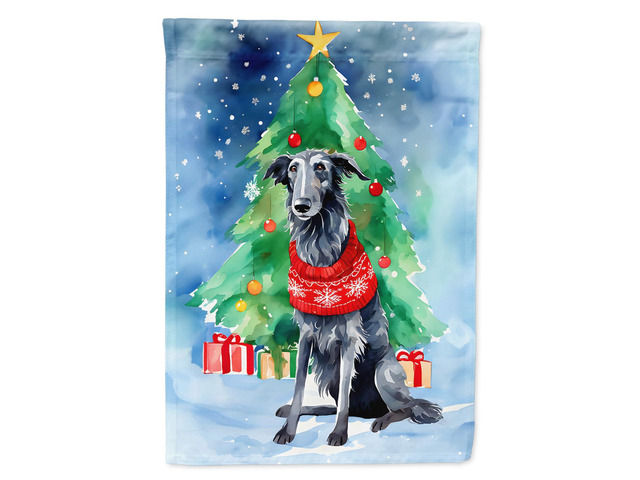 Caroline's Treasures DAC3639CHF Scottish Deerhound Christmas House Flag Large Porch Sleeve Pole Decorative Outside Yard Banner Artwork Wall...