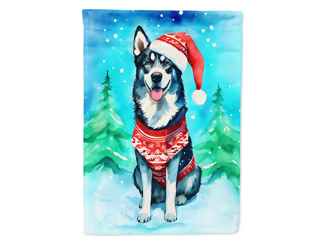 Caroline's Treasures DAC3656CHF Siberian Husky Christmas House Flag Large Porch Sleeve Pole Decorative Outside Yard Banner Artwork Wall Hanging,...