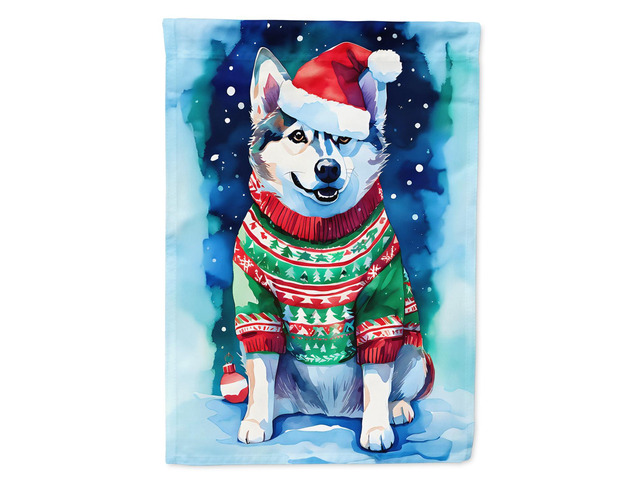 Caroline's Treasures DAC3660GF Siberian Husky Christmas Garden Flag Mailbox Flag Decorative Yard Flag Banner Outside Patio Artwork Yard Flower...
