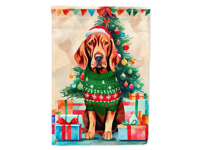 Caroline's Treasures DAC3674CHF Vizsla Christmas House Flag Large Porch Sleeve Pole Decorative Outside Yard Banner Artwork Wall Hanging, Polyester,...