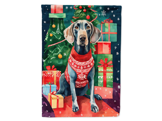 Caroline's Treasures DAC3678GF Weimaraner Christmas Garden Flag Mailbox Flag Decorative Yard Flag Banner Outside Patio Artwork Yard Flower Beds,...