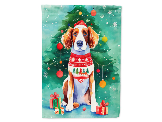 Caroline's Treasures DAC3680CHF Welsh Springer Spaniel Christmas House Flag Large Porch Sleeve Pole Decorative Outside Yard Banner Artwork Wall...