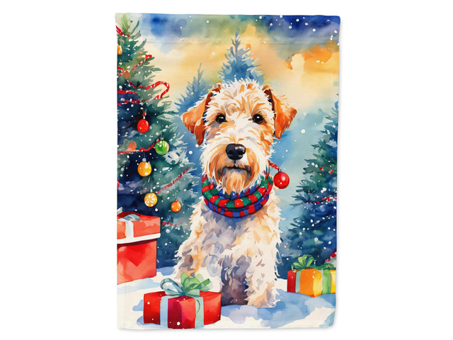 Caroline's Treasures DAC3690CHF Wire Fox Terrier Christmas House Flag Large Porch Sleeve Pole Decorative Outside Yard Banner Artwork Wall Hanging,...