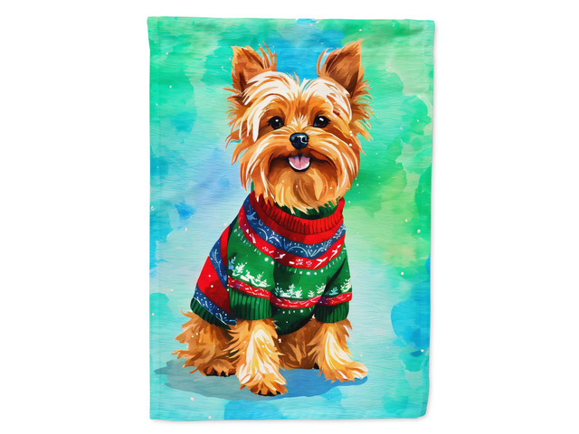 Caroline's Treasures DAC3700GF Yorkshire Terrier Yorkie Christmas Garden Flag Mailbox Flag Decorative Yard Flag Banner Outside Patio Artwork Yard...