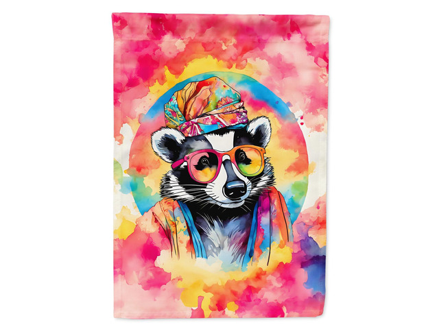 Caroline's Treasures Hippie Animal Badger Garden Flag Mailbox Flag Decorative Yard Flag Banner Outside Patio Artwork Yard Flower Beds, Garden Size,...