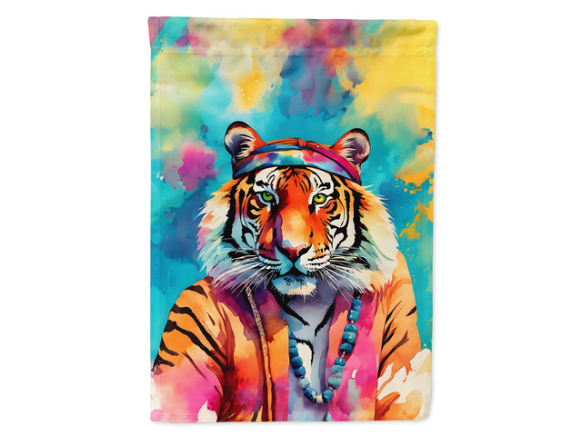 Caroline's Treasures Hippie Animal Bengal Tiger Garden Flag Mailbox Flag Decorative Yard Flag Banner Outside Patio Artwork Yard Flower Beds, Garden...