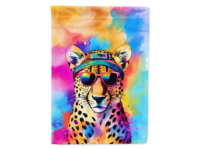 Caroline's Treasures Hippie Animal Cheetah Garden Flag Mailbox Flag Decorative Yard Flag Banner Outside Patio Artwork Yard Flower Beds, Garden...