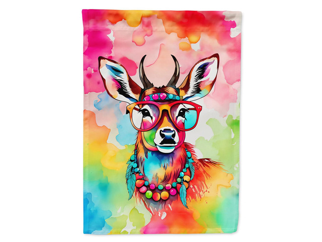Caroline's Treasures Hippie Animal Deer Garden Flag Mailbox Flag Decorative Yard Flag Banner Outside Patio Artwork Yard Flower Beds, Garden Size,...