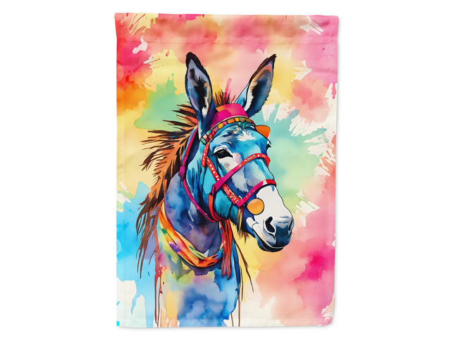 Caroline's Treasures Hippie Animal Donkey Garden Flag Mailbox Flag Decorative Yard Flag Banner Outside Patio Artwork Yard Flower Beds, Garden Size,...