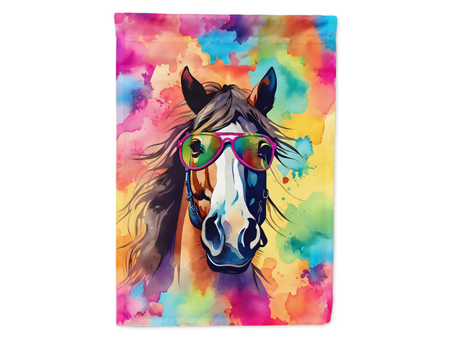 Caroline's Treasures Hippie Animal Horse Garden Flag Mailbox Flag Decorative Yard Flag Banner Outside Patio Artwork Yard Flower Beds, Garden Size,...