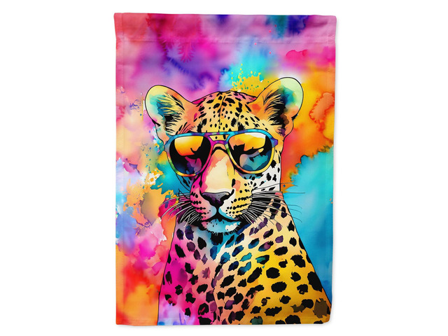 Caroline's Treasures Hippie Animal Leopard Garden Flag Mailbox Flag Decorative Yard Flag Banner Outside Patio Artwork Yard Flower Beds, Garden...