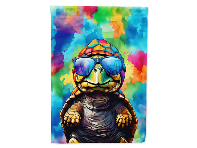 Caroline's Treasures Hippie Animal Tortoise Turtle House Flag Large Porch Sleeve Pole Decorative Outside Yard Banner Artwork Wall Hanging,...