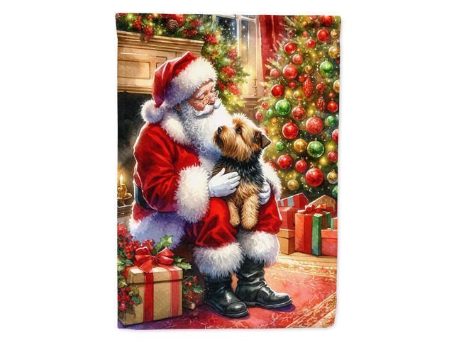 Caroline's Treasures DAC4144GF Norfolk Terrier and Santa Claus Garden Flag Mailbox Flag Decorative Yard Flag Banner Outside Patio Artwork Yard...