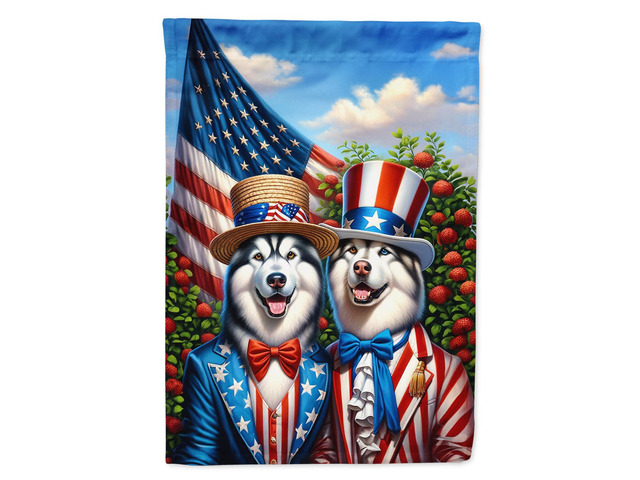 Caroline's Treasures DAC4177GF All American Alaskan Malamute Garden Flag Mailbox Flag Decorative Yard Flag Banner Outside Patio Artwork Yard Flower...
