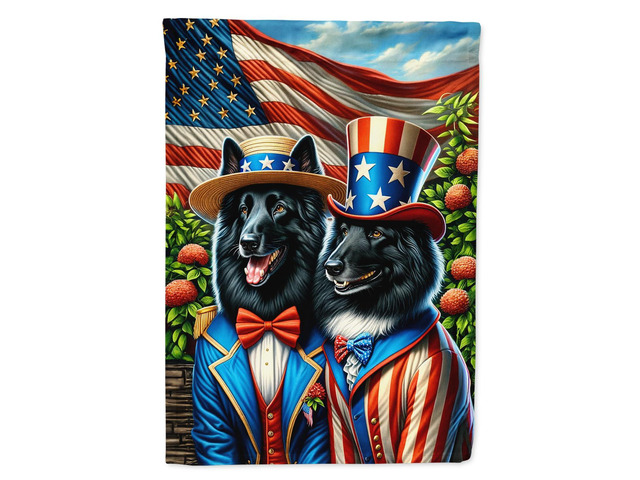 Caroline's Treasures DAC4187CHF All American Belgian Sheepdog House Flag Large Porch Sleeve Pole Decorative Outside Yard Banner Artwork Wall...