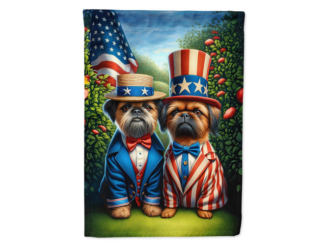 Caroline's Treasures DAC4202GF All American Brussels Griffon Garden Flag Mailbox Flag Decorative Yard Flag Banner Outside Patio Artwork Yard Flower...